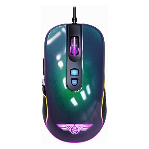 Newmen Wired Gaming Mouse GX6-PRO,7 Programmable Buttons and 6 DPI Profiles with Max 7200 DPI Optical Sensor, RGB Backlight, Lightweight and Ergonomic Gaming Mouse Cover