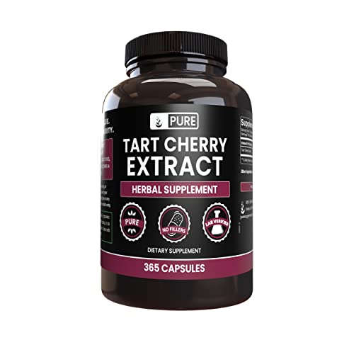 tart cherry extract 1200 mg - Pure Original Ingredients Tart Cherry Extract (365 Capsules) No Magnesium Or Rice Fillers, Always Pure, Lab Verified