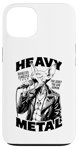 Divertente cantante canadese Heavy Metal Sphynx Cat Rock Music Band Custodia per iPhone 13