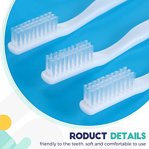Image of 400 Pack Individually Wrapped Disposable Toothbrush Bulk Hard Bristle Adult Manual Tooth Brush Travel Toothbrushes Single Use Toothbrush for Homeless Women Men Hotels Guest Rooms, White