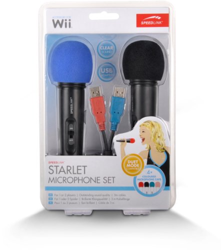 Speedlink - Starlet Microphone Set Sl3471Bk01, Color Negro (Nintendo Wii)