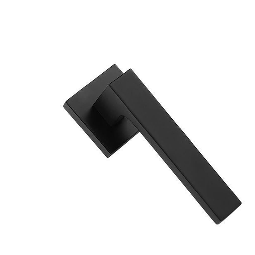 MOBYGKFY Black Door Lock Magnetic Mute Interior Handle Bedroom Internal Split Zinc Alloy