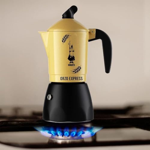 Cafetière Bialetti 4 tasses Orzo Express Jaune Compatible Café moulu Méthode d'infusion Expresso - vue 4