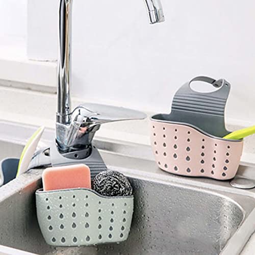 Miniatura 5 de Esukar Drainage Basket Kitchen Accessories Utensils Organizer Adjustable Snap Sink Soap Sponge Holder Kitchen Hanging Drain Basket