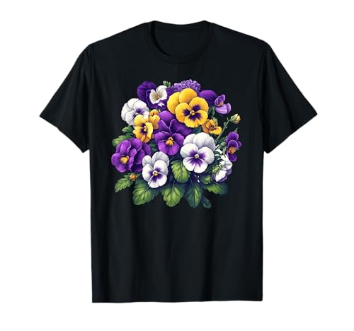 Pansies Flowers Pansy Lover Gardening Gardener T-Shirt