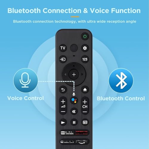 Image of ZIEVA Compatible with Sony bravia Smart Tv Remote Control - with Voice - with Hot Keys G0ogle Play, Netfix, Y0uTube Music and Y0uTube - Use for LCD LED OLED QLED UHD 4K Android (Tx 800p)