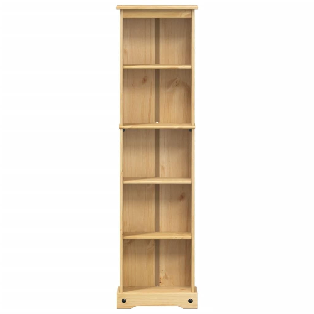 Estantería de madera maciza de pino con soporte de pared - Estantería decorativa con espacio de almacenamiento para libros, revistas y artículos decorativos en diseño rústico