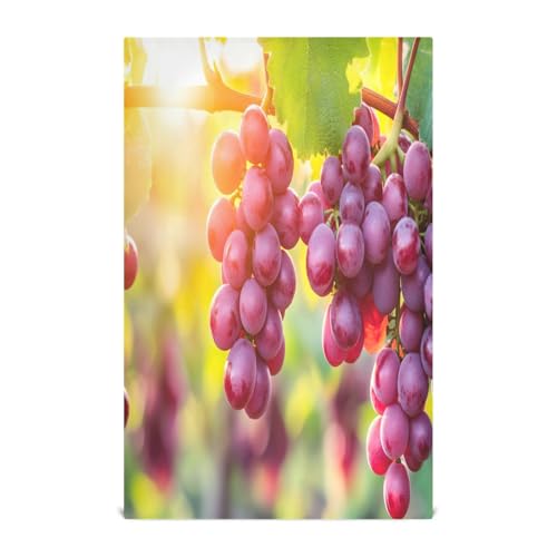 STAYTOP Fresh Grapes from The Farm Kitchen Dish Towel Set,1Pcs Drying Kitchen Towels Tea Towels Gift Set for Drying Cleaning Cooking Baking