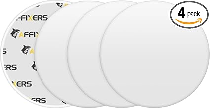 White Door Stoppers for Wall, Large 3.15" (4 Pack) Door Stop, Door Knob Wall Protector, Door Slam Stopper, Self Adhesive Door Handle Stopper, Door Bumpers for Walls, Door Guard