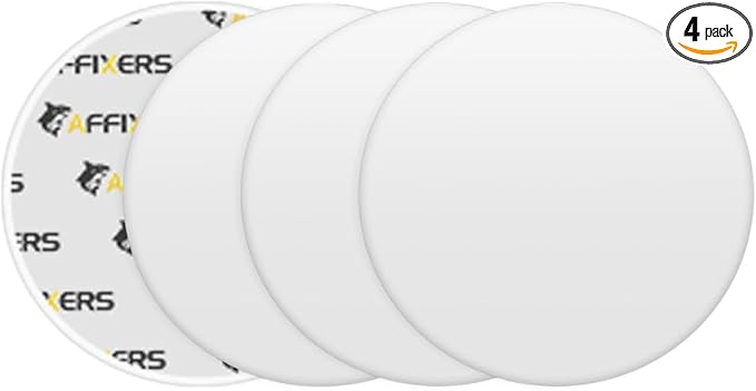 White Door Stoppers for Wall, Large 3.15" (4 Pack) Door Stop, Door Knob Wall Protector, Door Slam Stopper, Self Adhesive Door Handle Stopper, Door Bumpers for Walls, Door Guard