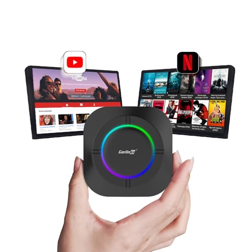 CarlinKit Android 13.0 AIBox adapter - Trådlös CarPlay&Android Auto, 4GB+64GB Android 13.0 standalone system, Inbyggt 4G Full Netcom/GPS/SIM-kort stöd, För bilar med kabel CarPlay&Android Auto