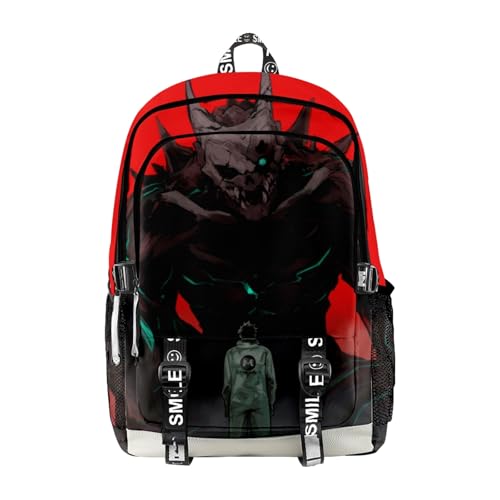 ISaikoy Anime Kaiju No. 8 Backpack Hibino Kafka Daypack Laptop Bag 3D Printing School Bag Bookbag 14
