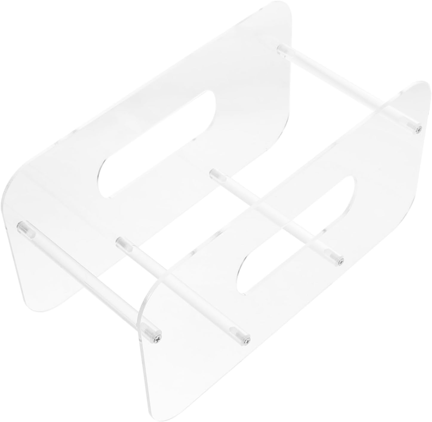 OUNONA Acrylic Plate Rack Organizer for Cabinet Space-saving Dish Storage Stand for Kitchen Counter Efficient Drying for Home and Restaurant Use
