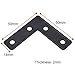 20 Pcs Black L-Shape Corner Brace, 90 Degree Angle Bracket, 50mmx50mm, Heavy Duty Corner Brace Joint Angle Shelf Bracket with Screws