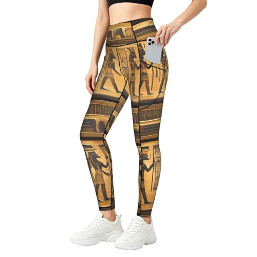 Pantalones de yoga para mujer con estampado jeroglífico Yyoretp ideales para correr y fitness