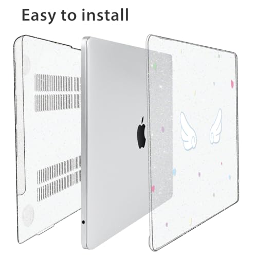 HOHAIYOO for 2026 2025 2024-2022 MacBook Air 13 inch Case M5 A3449 M4 A3240 M3 A3113 M2 A2681 with Touch ID& 13.6" Liquid Retina Display, Hard Shell Case&Keyboard Cover&Screen Film&Webcam Cover, Wing by HOHAIYOO - Used condition - Image 5