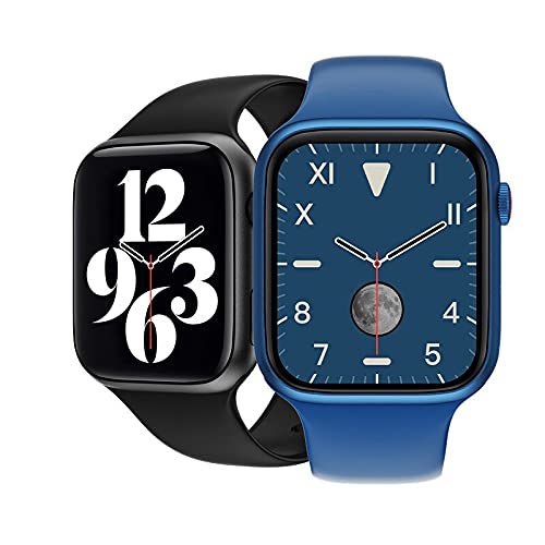W78 Pro smart watch, wireless charging, 1.75'' 44mm, (iOS_Android), touch screen, Bluetooth call, music system, heart rate sensor, IP67 waterproof, Password lock screen, (Black).