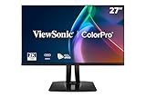 ViewSonic VP2756A-2K 27 Inch 1440p ColorPro Monitor, IPS Display with 100% sRGB and Pantone Validated for Professional Photo Editing, Advanced Ergonomics, 90W USB-C, HDMI, and DisplayPort Inputs