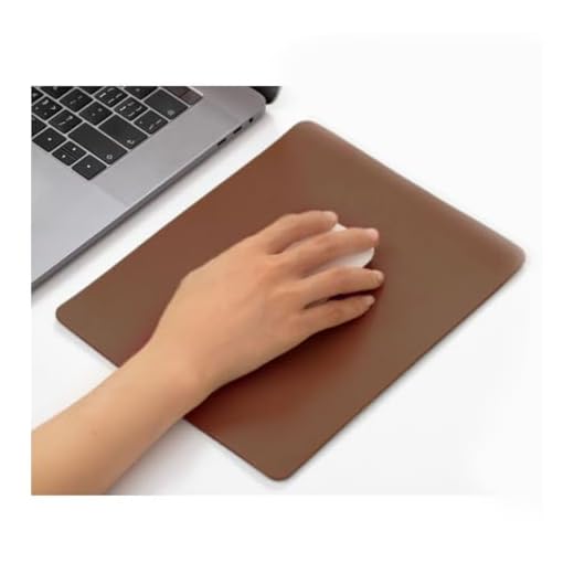 Mouse pad, Leather Non-Slip Washable Waterproof Computer Mouse pad (Dark Brown)