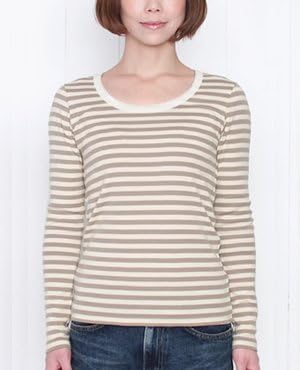 Amazon バレリーナピンク Ballerina Pink ピコuネックボーダー 長袖カットソー 8色 Bp1023 ミニボルドー Tシャツ カットソー 通販