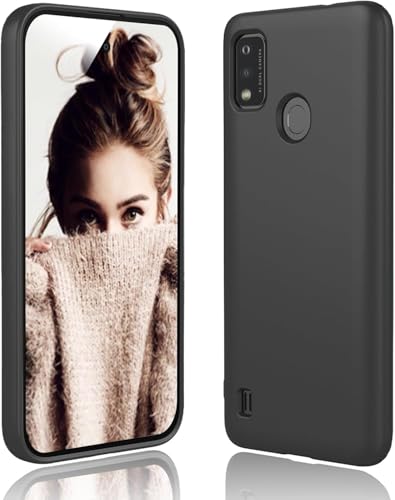 Movilear Funda Carcasa de Silicona Líquida para ZTE Blade A51 4G, Interior de Microfibra Antigolpes Protección Gel Ultra Suave de Goma a Prueba de Choques y Arañazos FSUA (Negro)