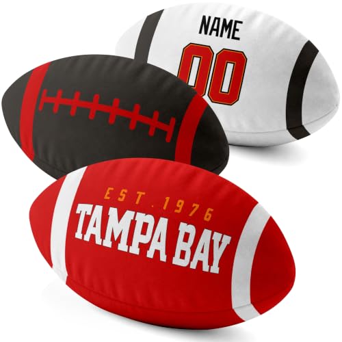 Image of ANTKING Tampa Throw Pillow 2 Packs Custom Name Number Gifts | Personalized Gift for Youth for Birthday Christmas