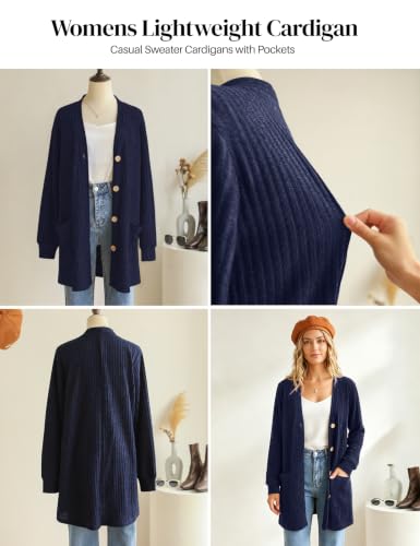 Image of MONNURO Plus Size Cardigan for Women Lightweight Button Down with Pockets