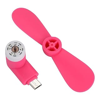 Justcellz Mini Portable USB Type-C Fan for Smartphones – Dual Blade Mobile Cooling Fan Pack of 2(Multicolor)