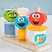 Bright Starts Mix & Match Sesame Street Friends Wooden Stacking Toy, Ages 18-36 months