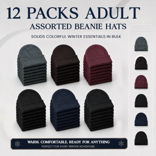 Image of Yacht & Smith Winter Beanies & Gloves For Men & Women, Warm Thermal Cold Resistant Bulk Packs
