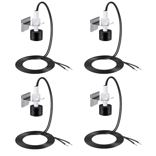 Gulfmew 4 Pack SS3 Pan Float Switch with Condensate Overflow Detection, SS3 Condensate Overflow Switch, Water Leak Detector for HVAC System Drain Pans, Install on Primary and Auxiliary Drain Pans