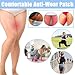 WOLAIYE Thigh Lift Anti Chafing Friction Tape Patches, Chafe Protection Thigh Inner Adhesive Sticker, Clear Invisible Waterproof Skin Pads, 12PCS