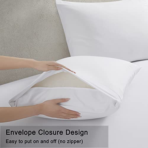 Comflive Cooling Sheets Set, Rayon Made From Bamboo, 4 Piece Queen Luxury Sheets With 16" Deep Pocket, Breathable And Silky Bedding Sheets & Pillowcases, White #TOP3