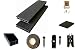 Produktbild WPC Komplettset WoodoBasic Plus in anthrazit beinhaltet WPC 4 m Diele, Unterkonstruktion, Metallclips, Starter-/ Endclip, Sicherungsband, Befestigungsset und Terrassendpads (20 m²)