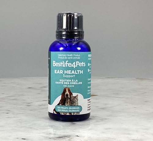 Ear & Skin Support for Dogs & Cats, Natural Wellness Formula for Sensitive Ears, Supports Ear Comfort & Clean Condition, 400 Easy to Give Tiny Pills