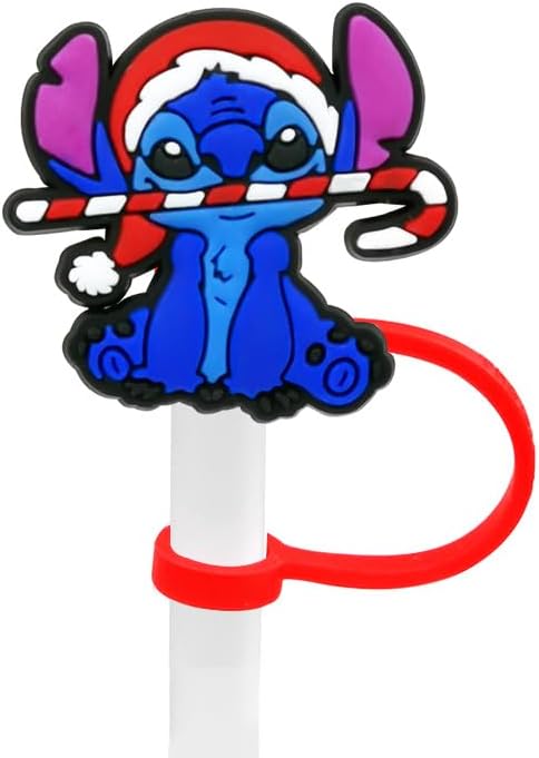 Miniatura 5 de Divertida cubierta de popote de silicona para Stanley de 30 y 40 onzas, tapa de popote para Stanley, cubierta de paja de dibujos animados de Navidad