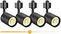 VANoopee 10W Dimmable LED Track Lighting Heads H Type Track Light Replacement Fixtures Bright 3000K Warm White Ceiling Spotlight for Accent Task Art, Flicker Free CRI90+ 24° 800lm Black, Pack of 4