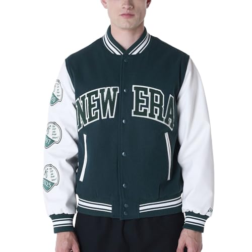 New Era Varsity College - Giacca, verde foresta, XL