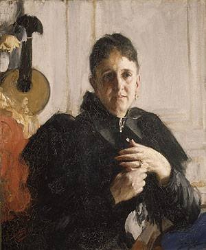 Peinture à l'huile Anders Zorn Mrs John Crosby Brown toile de maître reproduction 12x16 pouces