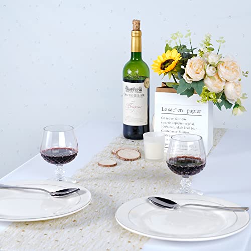 Osvino Gold Metallic Table Runner 11Inch X 33Feet Glitter Sequin Mesh Table Runner Roll Sparkle Foil Thin Table Decor Centerpiece For Wedding Bridal Shower Baby Shower Birthday Party #TOP6