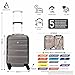 Aerolite ABS Maleta Equipaje de mano cabina rígida ligera con 4 ruedas,...
