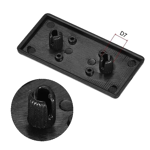 Image of uxcell 3060 EU Standard Profile End Cap, Plastic Rectangle Aluminum Extrusion Plug for Trolley, Fish Tank Rack, Storage Rack, Black 30x60mm 20pcs