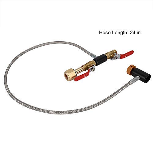 G1/2 CO2 adapter do napełniania cylindra z wężem do napełniania zbiornika, adapter bezpośredni (bez ciśnienia, 61 cm)