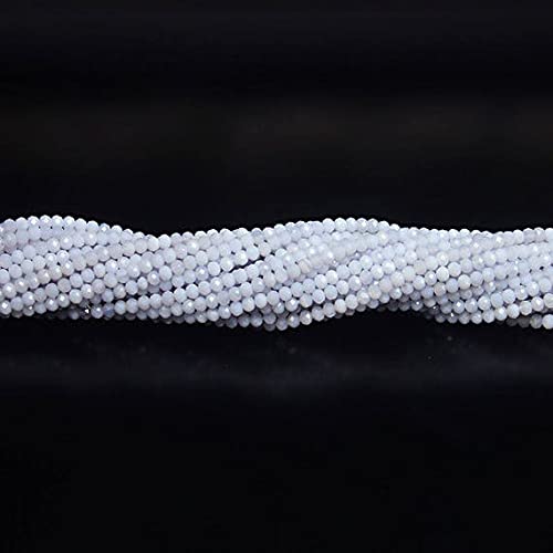 Perles en calcédoine bleue de Turquie facettées de 2mm pour la création de bijoux artisanaux unique