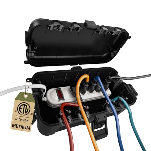 Flemoon Medium Outdoor Electrical Box (11.5x5.2x4 inch), IP54 Waterproof Extension