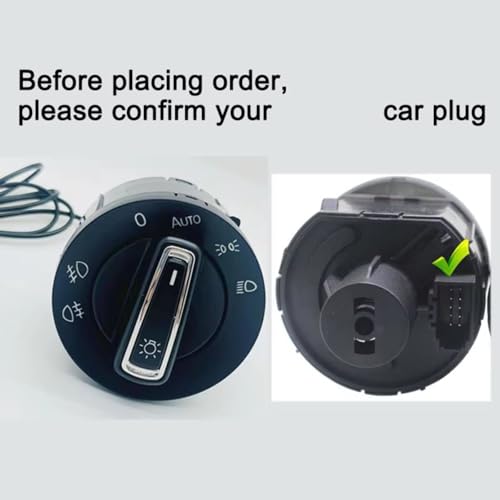 Interruptor de control de faros para Skoda Rapid 2012-2022 con módulo automático 4
