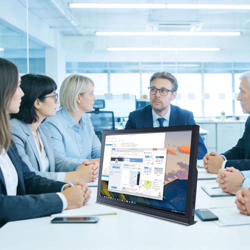 Image of 17.3inch Portable Monitor for Laptop FHD 1920x1080P 60HZ with Speaker HDMI USB-C Extent PC Monitor Compatible with Computer Xbox Switch mini PC PS4 /5 Mac