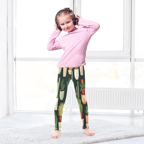 Toddler Girls Leggings Printed Yoga Pants Leggings Green Cactus One for Kids4
