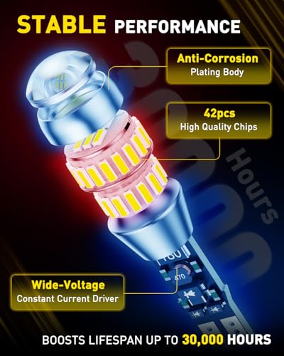 Image of AUXITO 921 LED Bulb Reverse Lights, 6000K White Super Bright 912 906 904 916 T15 W16W LED Backup Lights License Plate Lights, Pack of 2