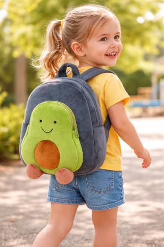 Image of Cartoon Plush Kids School Bag 2-6 Years | Soft Toy Backpack for Boys & Girls | Toddler Nursery Preschool Bag | Lightweight Adjustable Straps